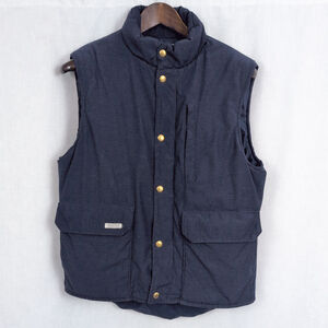 Vintage Men's Wilderness Experience Navy Puffer Vest Medium